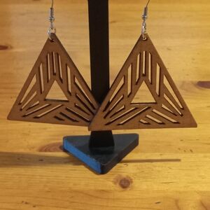 Modern Cut-Out Triangle Earrings
